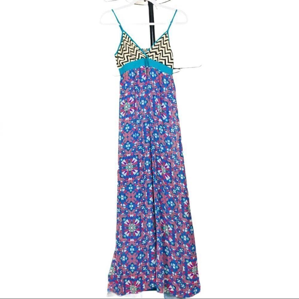 Flying Tomato Boho Chevron Mosaic Maxi Dress
